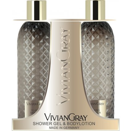 Luxusní SET Sprchový gel a Tělové mléko Vivian Gray CRYSTAL Ylang a Vanilka