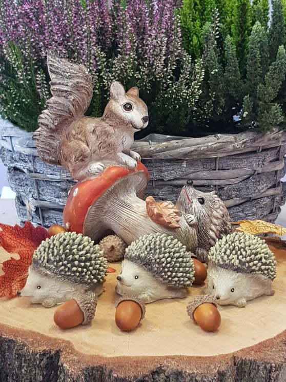Podzimní dekorace-ježek